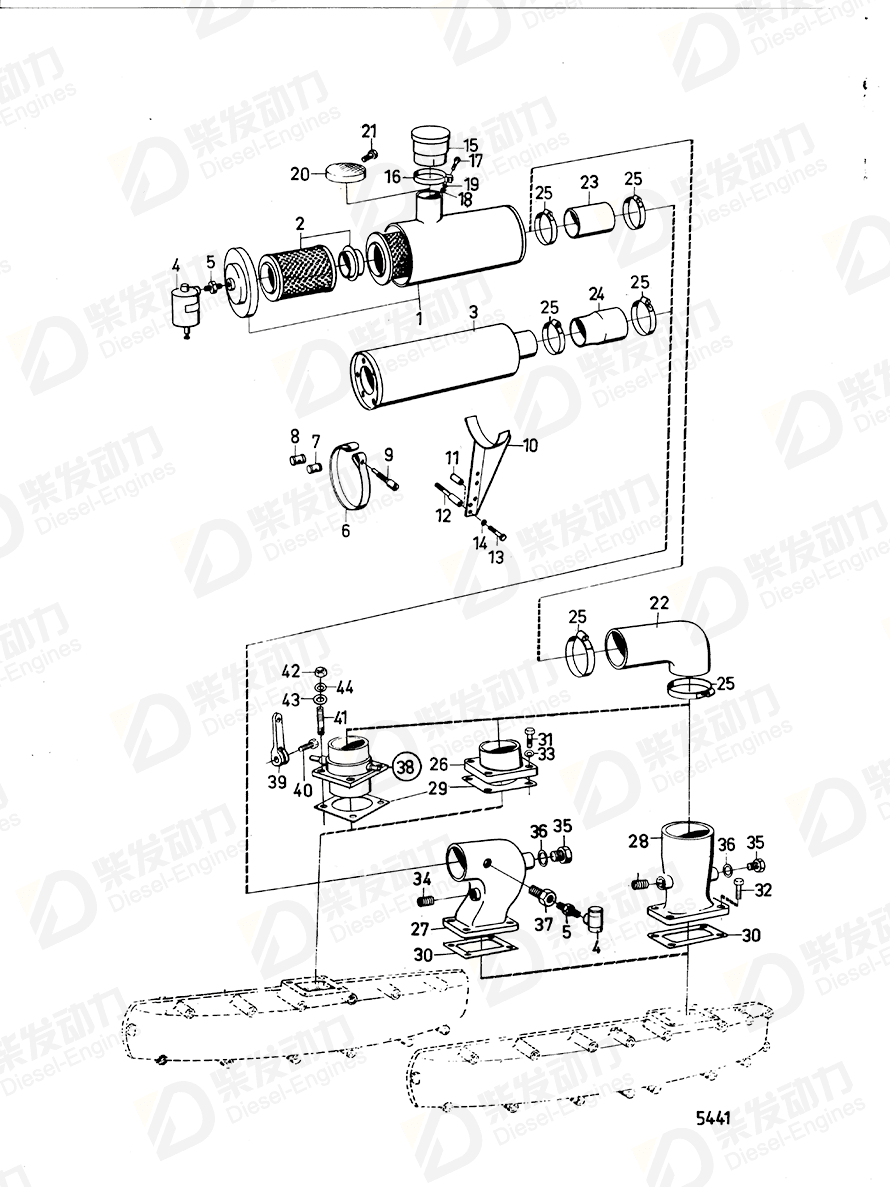 VOLVO Exhaust hose 1140668 Drawing